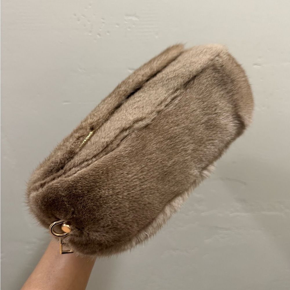 Natural Mink Fur Handmade Asymmetric Saddle Bag/Crossbody & 2 Mink Fur Charm - Picture 14 of 16